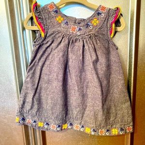 Blue Jean Dress with colorful specks
